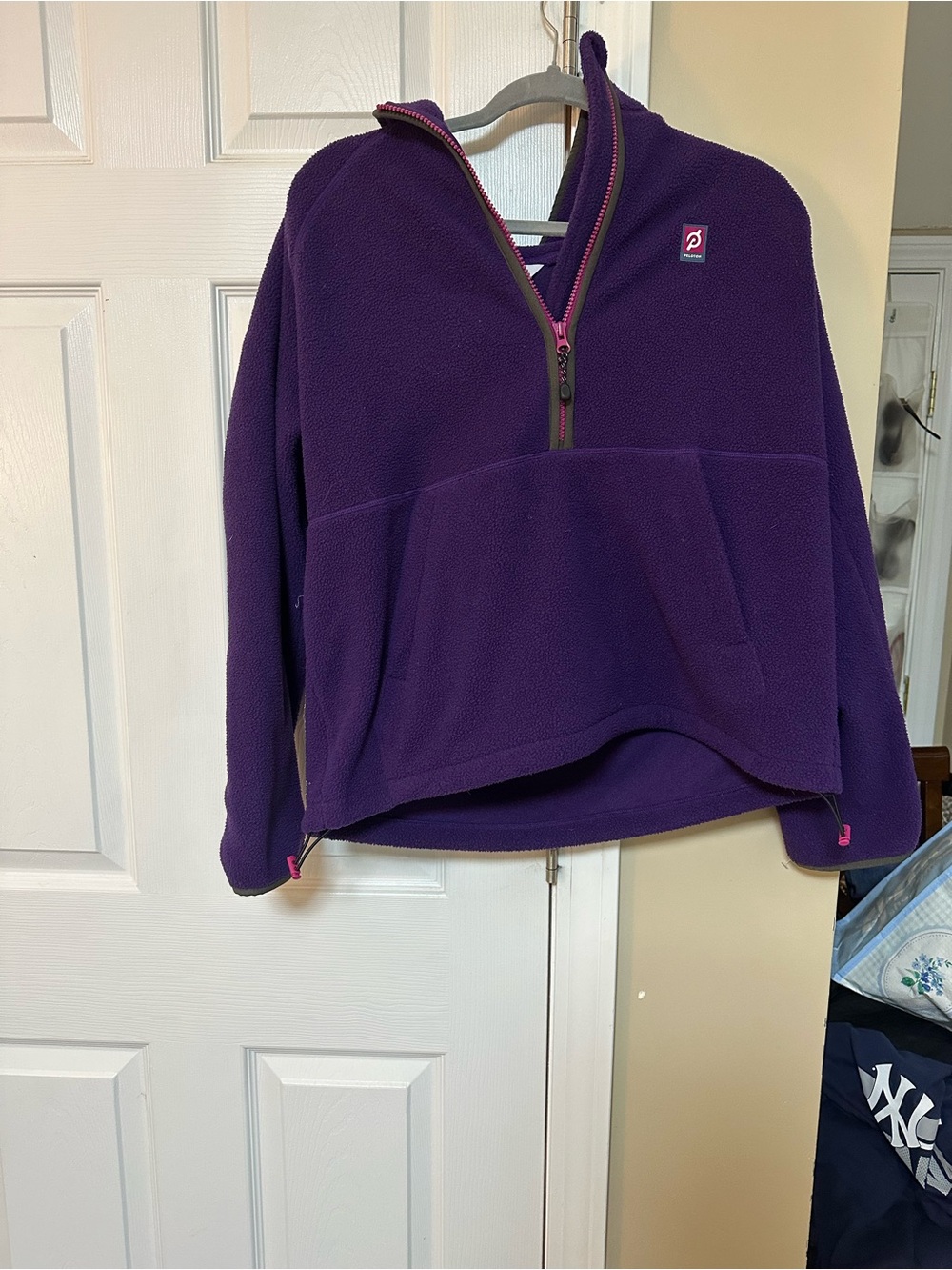 Peloton Deep Purple Quarter-Zip Fleece Pullover
